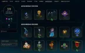 Conta de lol com várias skins exclusivas
