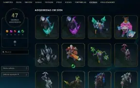Conta de lol com várias skins exclusivas