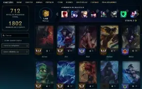 Conta de lol com várias skins exclusivas