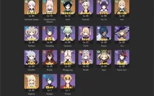 ✨GENSHIN IMPACT CONTA COM PERSONAGENS 5⭐✨