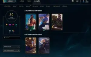 Conta League of Legends 88 champs / 30 skins / 14K DE EA