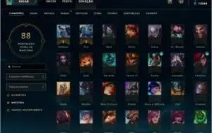 Conta League of Legends 88 champs / 30 skins / 14K DE EA