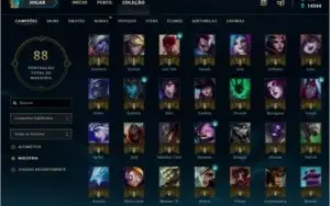 Conta League of Legends 88 champs / 30 skins / 14K DE EA