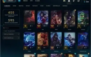 CONTA LOL PLATINA 4 - TODOS CAMPEÕES - VÁRIAS SKINS