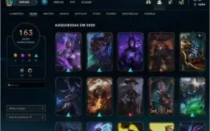 CONTA LOL PLATINA 4 - TODOS CAMPEÕES - VÁRIAS SKINS