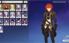 DILUC + TUMULO + JEAN E OUTROS 4 ESTRELAS