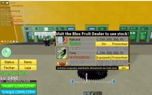Conta Blox Fruits com drag permanente