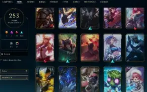 Unranked com TODOS os champs e 253 Skins ( 5 Ultimates )