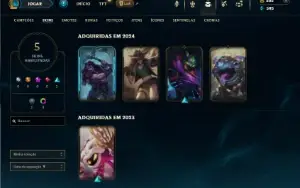 Diamante 4 com 31 Champs e 5 Skins