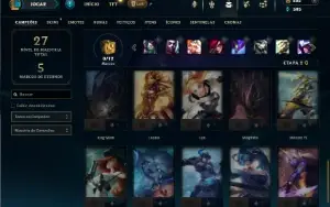 Diamante 4 com 31 Champs e 5 Skins