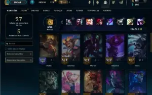 Diamante 4 com 31 Champs e 5 Skins