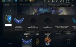 Diamante 4 com 31 Champs e 5 Skins