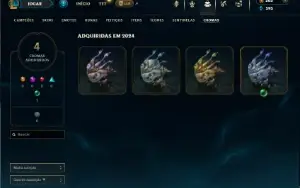 Diamante 4 com 31 Champs e 5 Skins