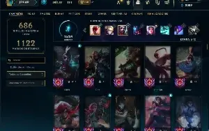 Ouro 2 com TODOS os champs e 191 Skins ( MID / JG / TOP )