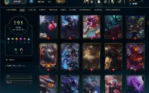 Ouro 2 com TODOS os champs e 191 Skins ( MID / JG / TOP )