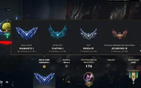 Conta de lol diamante 1 / 100 skins / tft