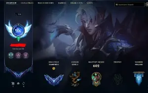 Conta LOL|Diamante 2|170 Skins ativas+109 no espólio|145k EA