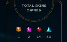 Conta LOL|Diamante 2|170 Skins ativas+109 no espólio|145k EA