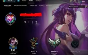 Conta lol prata 32 champs e 10 skins com email