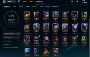 Conta lol prata 32 champs e 10 skins com email