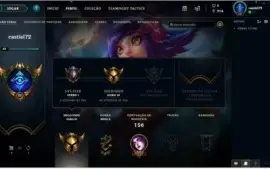 conta lol lv 62, elo Gold 3 fila solo