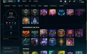 Conta prata 1 com 29 champs e 6 skins