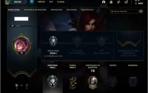 Conta prata 1 com 29 champs e 6 skins
