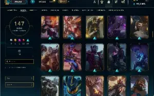 Ferro 2 com TODOS os champs e 147 Skins ( Mais de 70 Jogos )