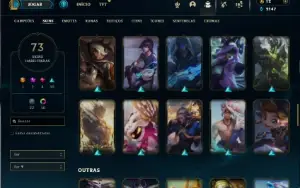 Unranked com 90 Champs e 73 Skins + 1 Prestigio do Yasuo