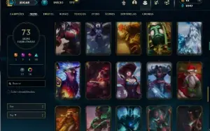 Unranked com 90 Champs e 73 Skins + 1 Prestigio do Yasuo