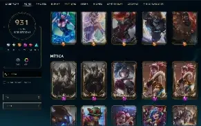 Conta League of Legends com mais de 930 skins