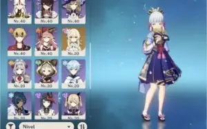 Ar40. Ayaka c1, Kokomi, Yoimiya, Albedo, Jean com skin