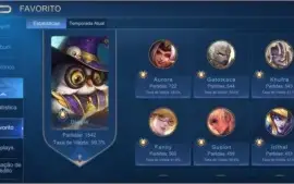Conta mobile legends todos os heróis várias skins