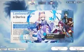 Conta com 4 personagens 5 estrelas