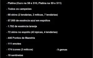 Conta LOL - Platina 4 - Lvl 405 - 68 Skins - Muitos espólios