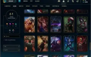 Conta prata 4 com 61 skins e 80 champs