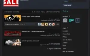 Steam 3 Anos Com 5 Jogos