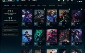CONTA NO LOL GOLD IV 97 SKINS NV 333