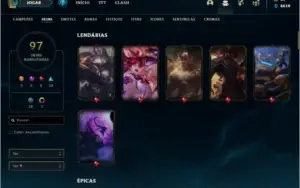 CONTA NO LOL GOLD IV 97 SKINS NV 333
