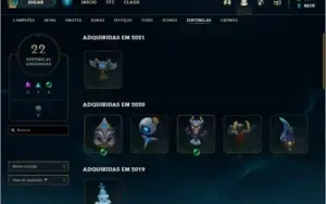 CONTA NO LOL GOLD IV 97 SKINS NV 333
