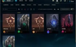 CONTA NO LOL GOLD IV 97 SKINS NV 333