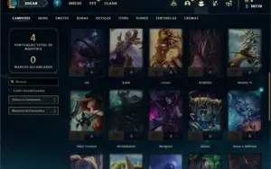 Conta ouro 4 com 33 Champs e 3 Fragmentos