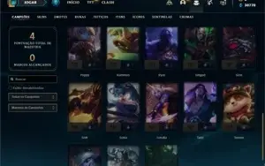 Conta ouro 4 com 33 Champs e 3 Fragmentos