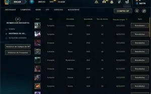 Conta ouro 4 com 33 Champs e 3 Fragmentos
