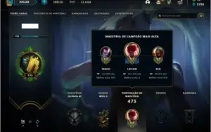 Conta prata 2 com 66 skins e 115 champs