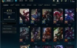 Conta prata 2 com 66 skins e 115 champs