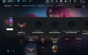 Conta Unranked com 90 Champs  52 Skins + 1 Prestigio