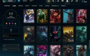 Conta Unranked com 90 Champs  52 Skins + 1 Prestigio