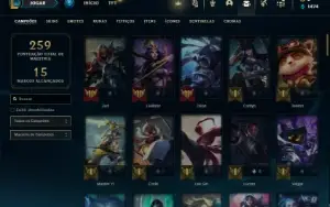 Conta Unranked com 90 Champs  52 Skins + 1 Prestigio