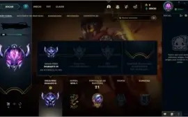 Conta LoL, Diamante lll 51 Pdls, 62% de WR
